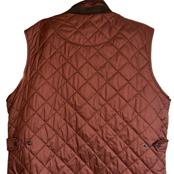 Peter Miller Rust Quilted Sleeveless Vest Size Large - Picture 6 of 9